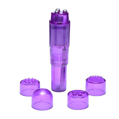 Foto 4 do produto Vibrador Compacto com 4 Capas de Texturas Diferentes e Vibração Única - Green Baby | 10 x 2,4 cm | Disponível em 3 Cores