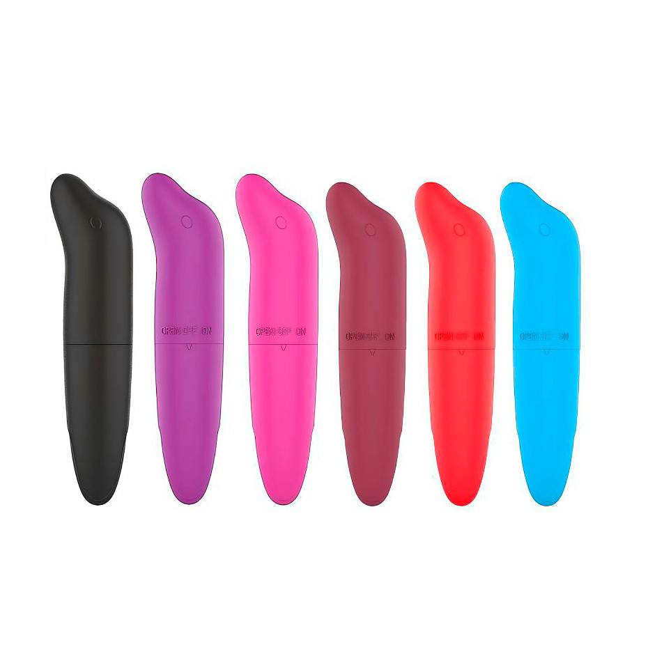 Vibrador Estimulador de Ponto G em Forma de Golfinho com Vibração Única - G-Spot | 12,5 x 2,5 cm | Disponível em 7 Cores - 1