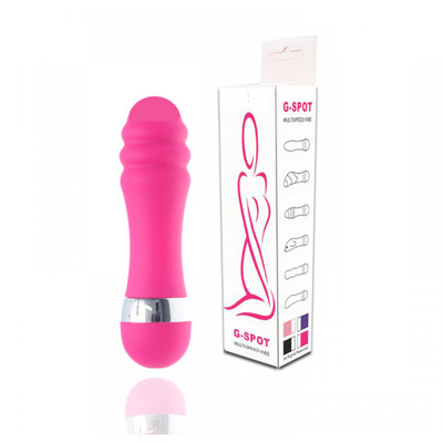 Vibrador Personal com Textura Anelar Massageadora e Vibração Multivelocidade - G-Spot |  8 x 2,5 cm | Disponível em 3 Cores