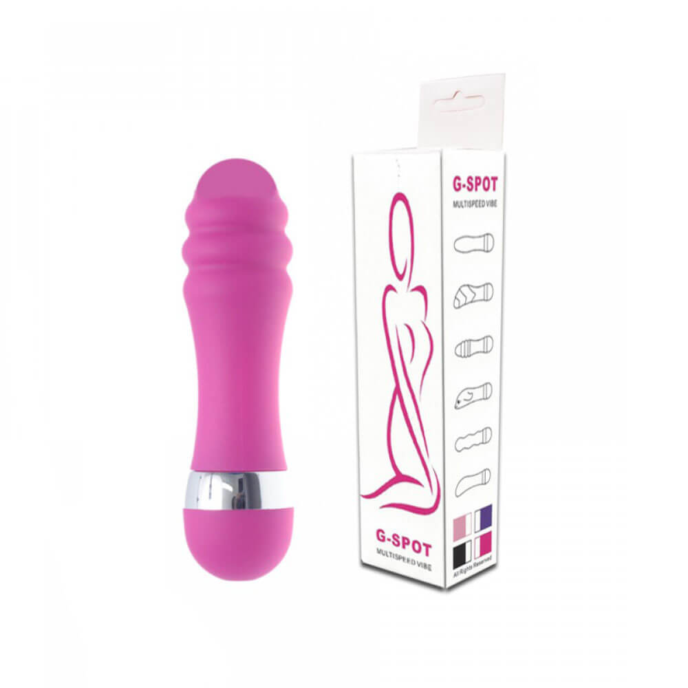 Vibrador Personal com Textura Anelar Massageadora e Vibração Multivelocidade - G-Spot |  8 x 2,5 cm | Disponível em 3 Cores - 2