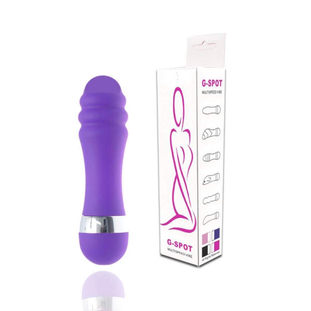 Vibrador Personal com Textura Anelar Massageadora e Vibração Multivelocidade - G-Spot |  8 x 2,5 cm | Disponível em 3 Cores - 5