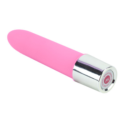 Foto 2 do produto Vibrador Personal com Textura Aveludada e 10 Modos de Vibração - G-Spot | 14,5 x 2,5 cm | Cor: Rosa Claro