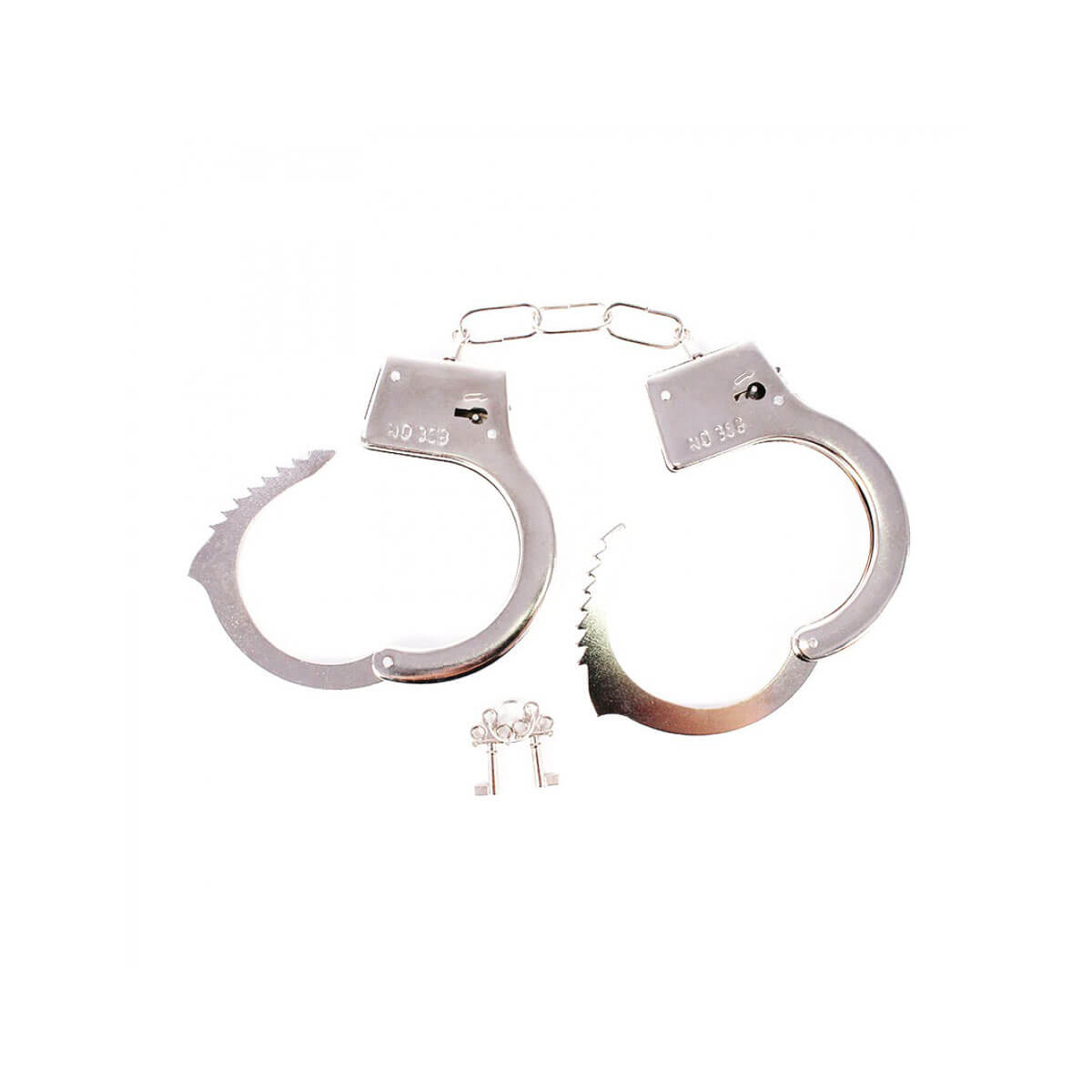 Algemas Reguláveis em Metal com Chave e Trava de Segurança - Hand Cuffs |  26,8 X 5,1 cm - 2