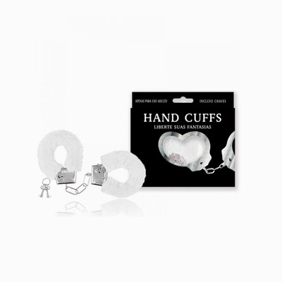 Foto 3 do produto Algemas Reguláveis em Pelúcia com Chave e Trava de Segurança -  Hand Cuffs | 26,8 x 5,1 cm | Disponível em 7 Cores