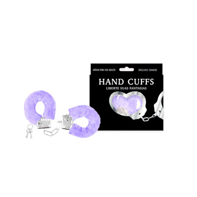 Foto 9 do produto Algemas Reguláveis em Pelúcia com Chave e Trava de Segurança -  Hand Cuffs | 26,8 x 5,1 cm | Disponível em 7 Cores
