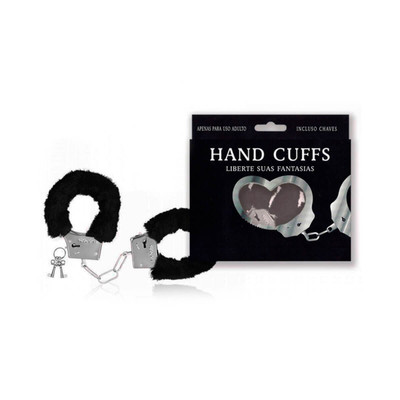 Algemas Reguláveis em Pelúcia com Chave e Trava de Segurança -  Hand Cuffs | 26,8 x 5,1 cm | Disponível em 7 Cores