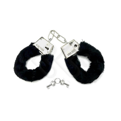 Foto 2 do produto Algemas Reguláveis em Pelúcia com Chave e Trava de Segurança -  Hand Cuffs | 26,8 x 5,1 cm | Disponível em 7 Cores