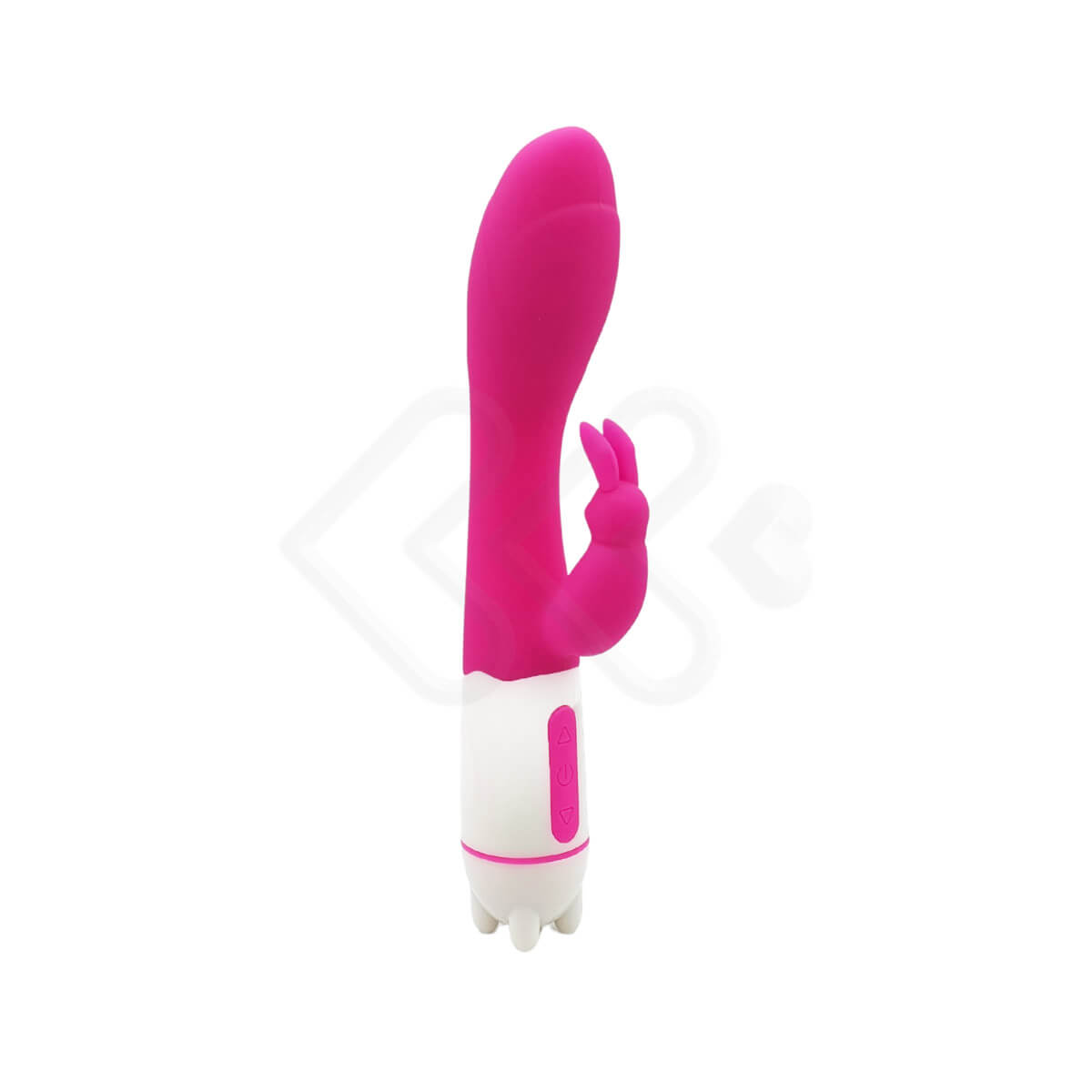 Vibrador de Ponto G Recarregável com Estimulador de Clitóris em Forma de Coelho e 36 Modos de Vibração em 5 Intensidades - Happy Bunny Rabbit - 9,6 x 3,2 cm - 2