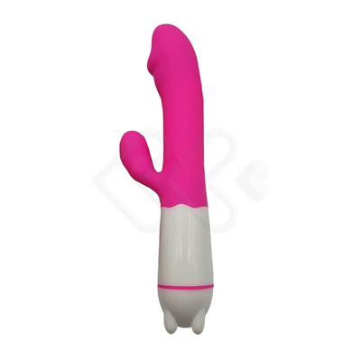 Foto 2 do produto Vibrador em Silicone, Recarregável com 36 Modos de Vibração e 4 Intensidades - Happy Bunny Rabbit - 12 x 2,8 cm