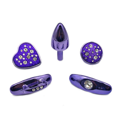 Plug Anal em Forma de Cone com 4 Alças Removíveis e Detalhes de Joias - Hard Anal Kit | 5,9 x 2,6 cm | Disponível em 6 Cores