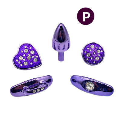 Plug Anal "P" em Forma de Cone com 4 Alças Removíveis e Detalhes de Joias - Hard Anal Kit | 5,9 x 2,6 cm | Disponível em 6 Cores