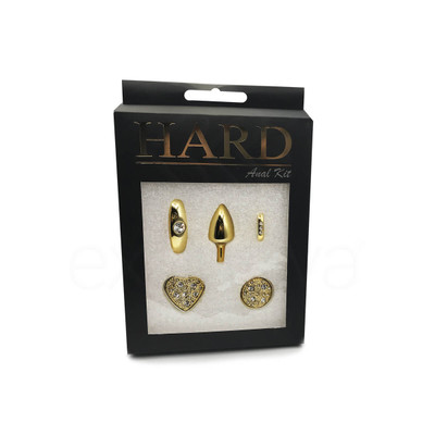 Plug Anal ''M'' em Forma de Cone com 4 Alças Removíveis e Detalhes de Joias - Hard Anal Kit | 6,4 x 3,2 cm | Disponível em 2 Cores