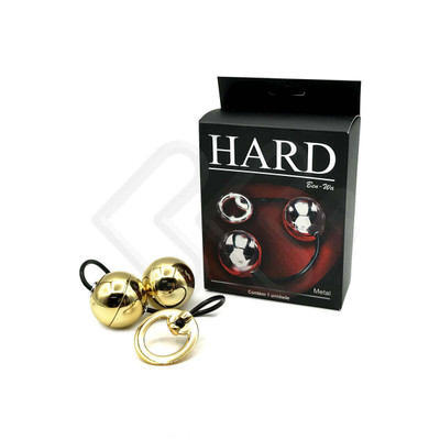 Foto 4 do produto Colar Tailandês com 2 Bolinhas em Metal e Alça de Segurança - Hard Ben-Wa  | Disponível em 2 Cores