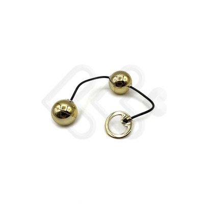 Foto 5 do produto Colar Tailandês com 2 Bolinhas em Metal e Alça de Segurança - Hard Ben-Wa  | Disponível em 2 Cores
