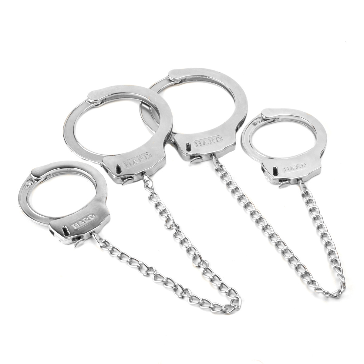 Tornozeleira com Algemas em Metal, Chaves e Trava de Segurança - Hard Cinquenta Tons - 2