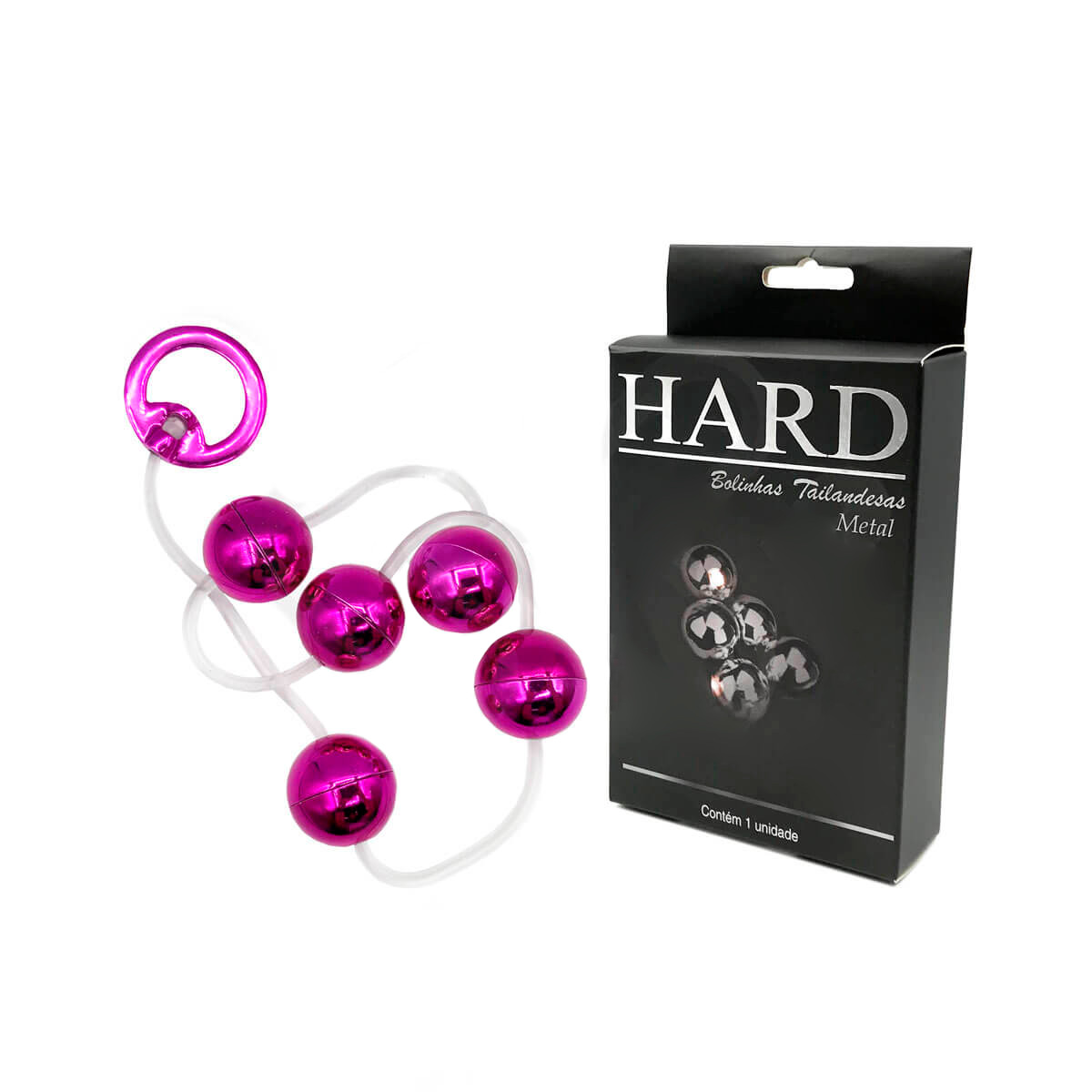 Colar Tailandês com 5 Bolinhas em Metal e Alça de Segurança - Hard | Disponível em 6 Cores - 16