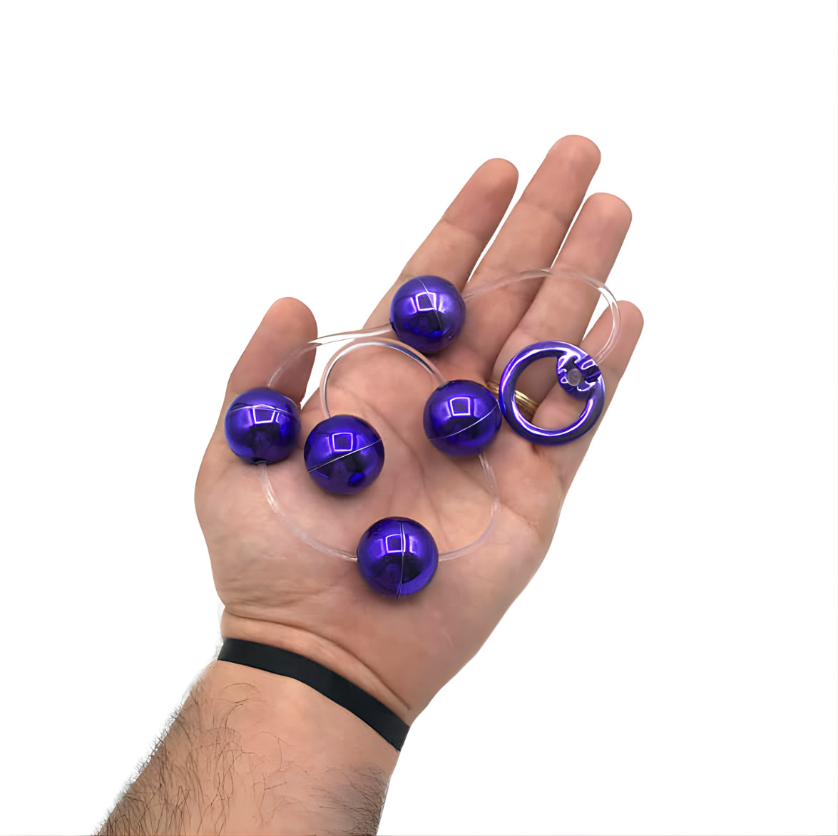 Colar Tailandês com 5 Bolinhas em Metal e Alça de Segurança - Hard | Disponível em 6 Cores - 3