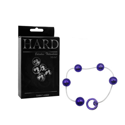 Colar Tailandês com 5 Bolinhas em Metal e Alça de Segurança - Hard | Disponível em 6 Cores