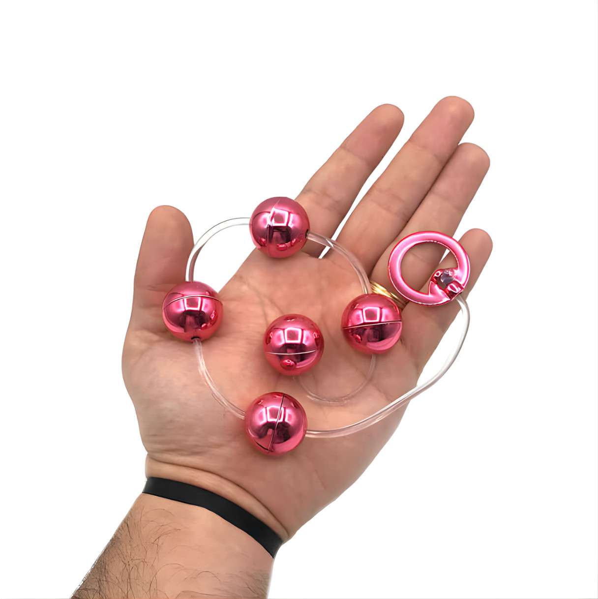 Colar Tailandês com 5 Bolinhas em Metal e Alça de Segurança - Hard | Disponível em 6 Cores - 6