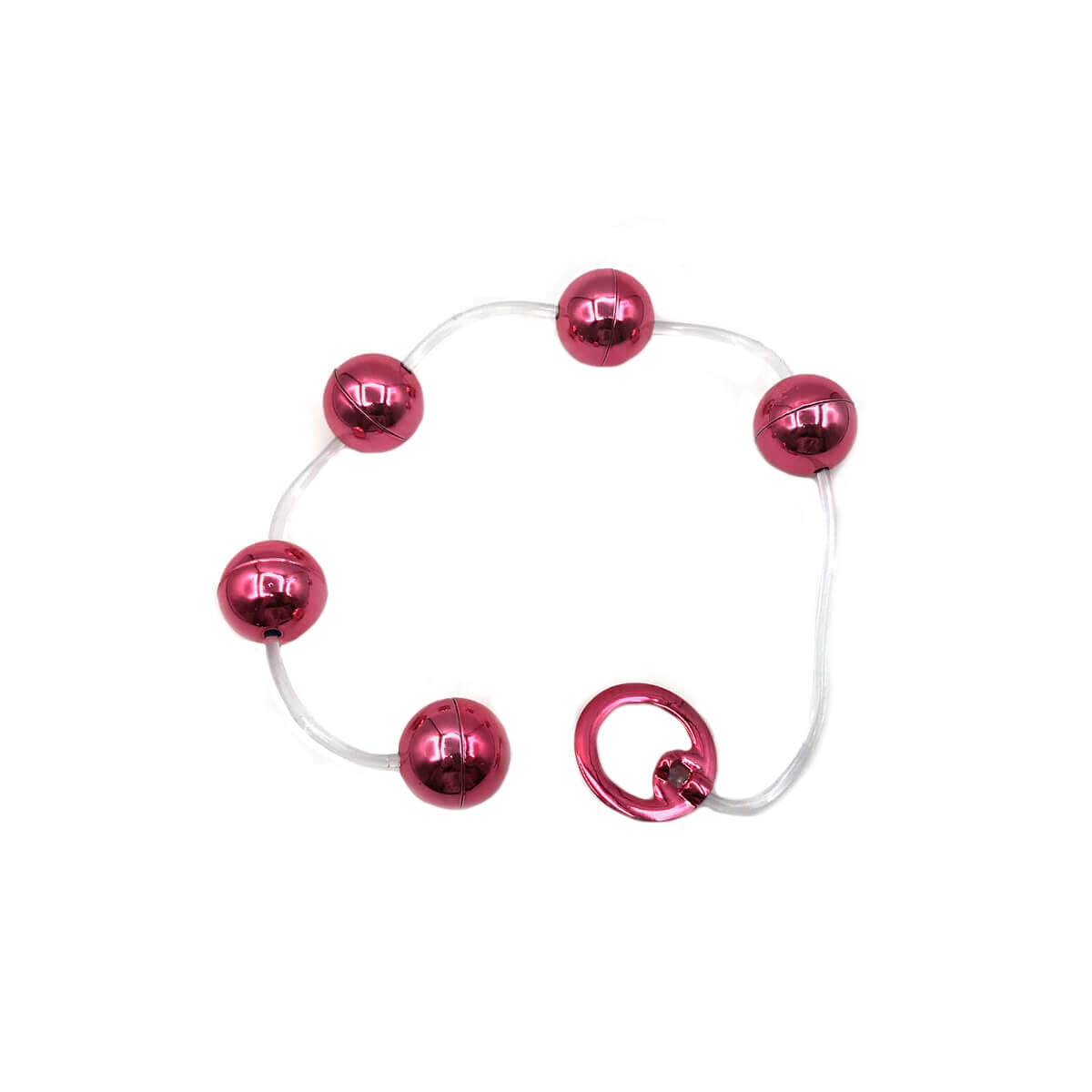 Colar Tailandês com 5 Bolinhas em Metal e Alça de Segurança - Hard | Disponível em 6 Cores - 5