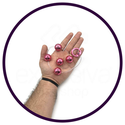 Colar Tailandês com 5 Bolinhas em Metal e Alça de Segurança - Hard | Disponível em 6 Cores