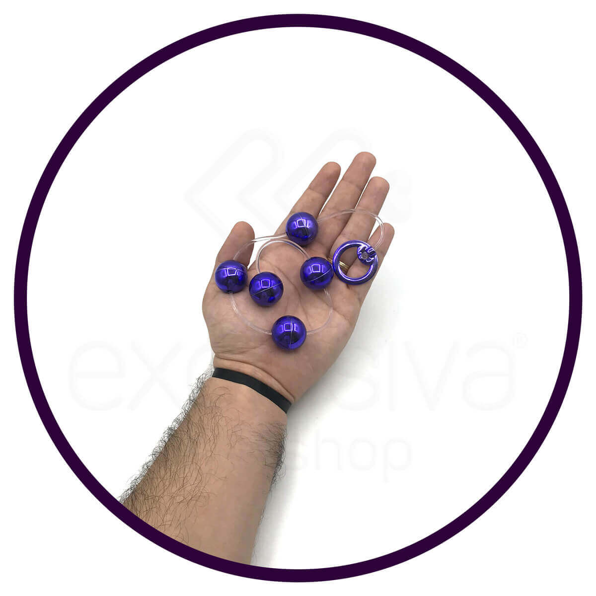 Colar Tailandês com 5 Bolinhas em Metal e Alça de Segurança - Hard | Disponível em 6 Cores - 12
