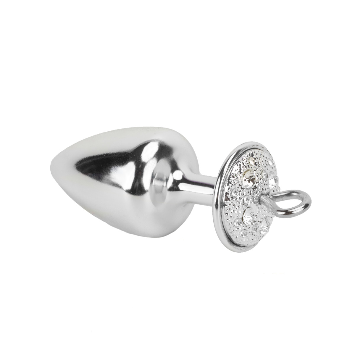 Par de Algemas em Metal com Chave e Plug Anal "M" com Detalhes de Pedras Cravejadas - HARD | 7,2 x 3,4 cm | Disponível em 3 Cores - 7