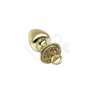Foto 12 do produto Par de Algemas em Metal com Chave de Segurança e Plug Anal "M" com Detalhes de Pedras Cravejadas - HARD - 7,2 x 3,4 cm | Disponível em 3 Cores