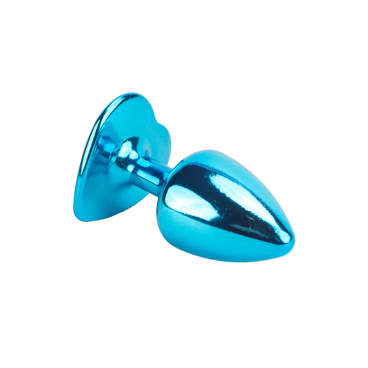 Plug Anal Cônico Tamanho "P" em Metal com Joia Cravada na Base Formato de Coração - Hard | 6 x 2,9 cm | Disponível em 8 Cores - 7