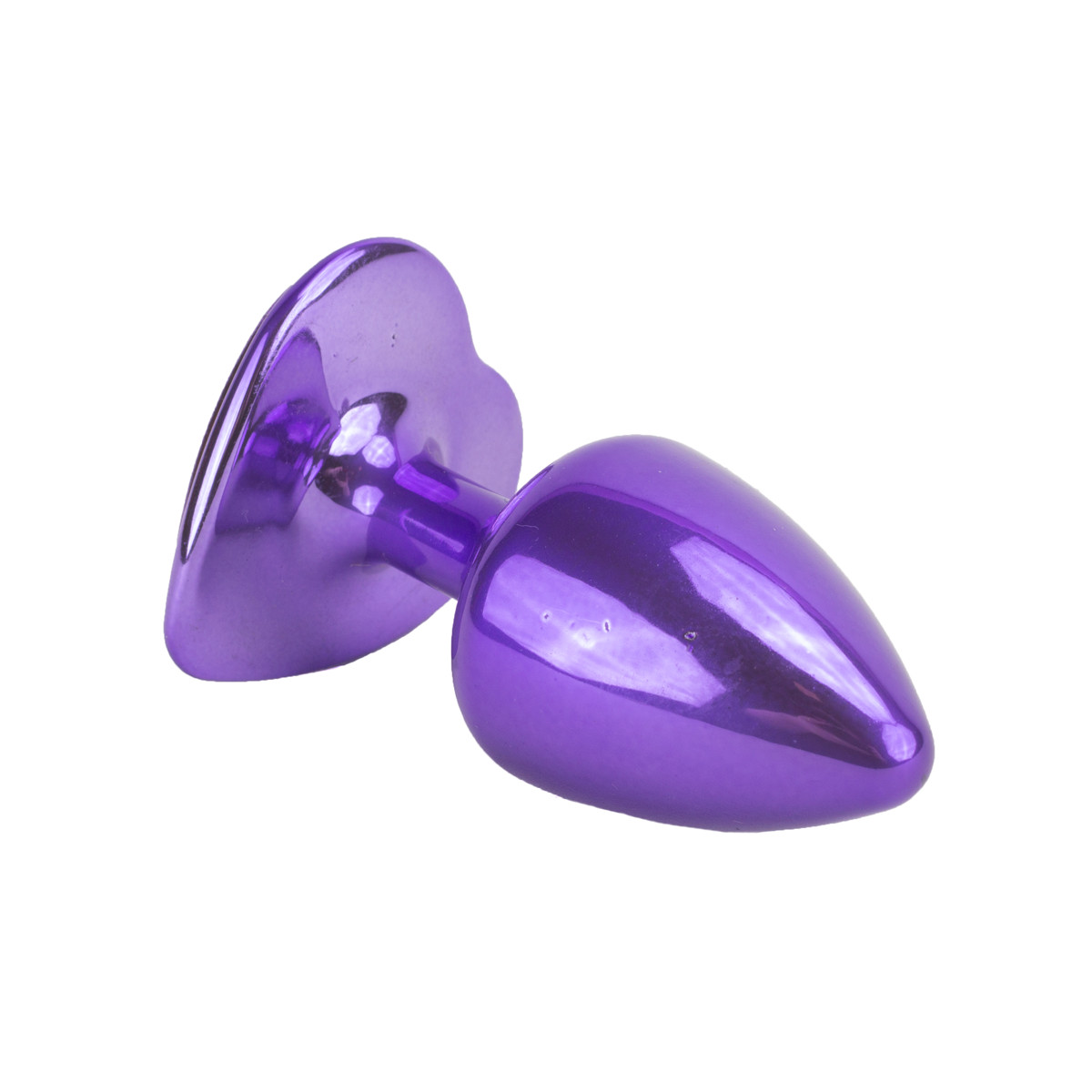 Plug Anal Cônico Tamanho "P" em Metal com Joia Cravada na Base Formato de Coração - Hard | 6 x 2,9 cm | Disponível em 8 Cores - 2