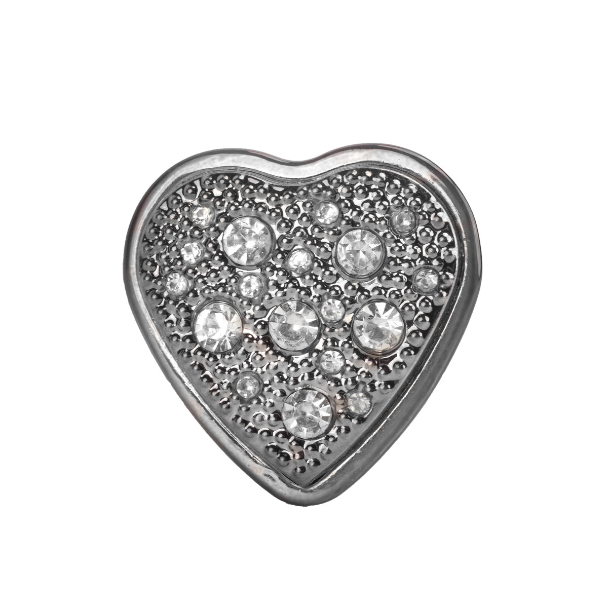 Plug Anal Cônico Tamanho "P" em Metal com Joia Cravada na Base Formato de Coração - Hard | 6 x 2,9 cm | Disponível em 8 Cores - 28