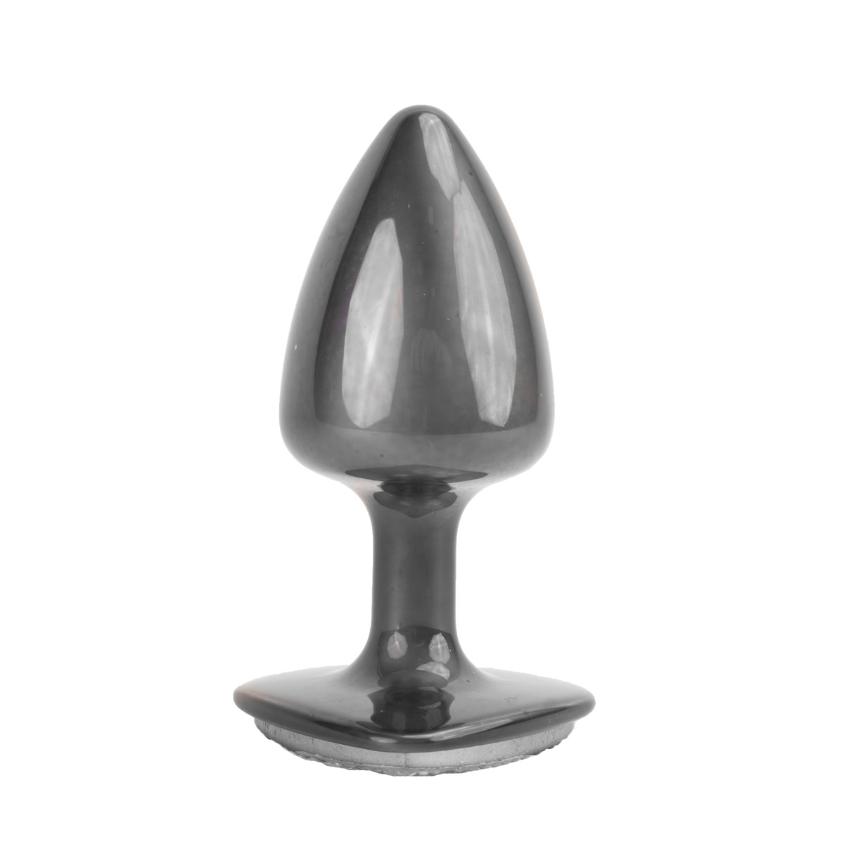 Plug Anal Cônico Tamanho "P" em Metal com Joia Cravada na Base Formato de Coração - Hard | 6 x 2,9 cm | Disponível em 8 Cores - 29