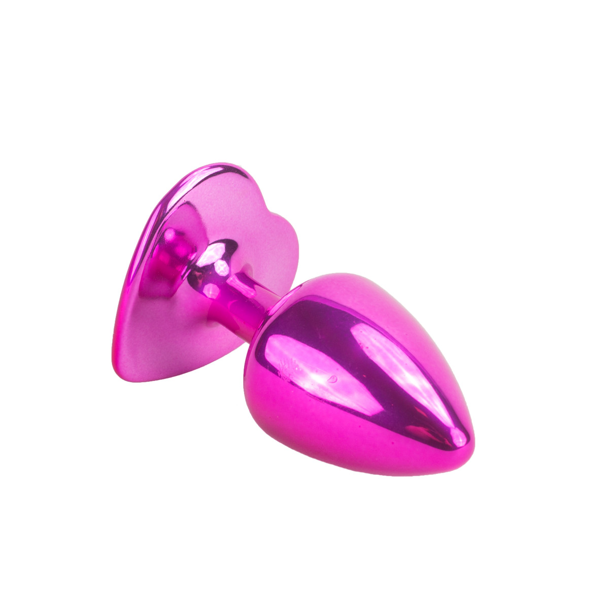 Plug Anal Cônico Tamanho "P" em Metal com Joia Cravada na Base Formato de Coração - Hard | 6 x 2,9 cm | Disponível em 8 Cores - 22