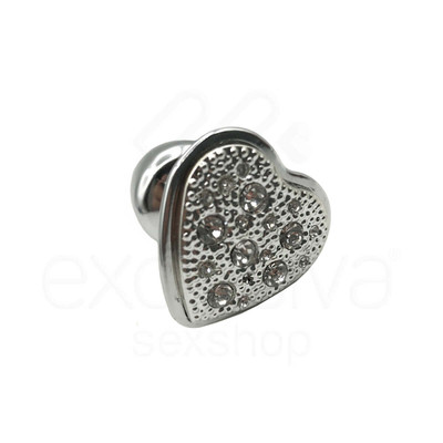 Foto 22 do produto Plug Anal Cônico em Metal com Joia Cravada em sua Base no Formato de Coração - Hard - 5,5 x 2,9 cm | Disponível em 8 Cores