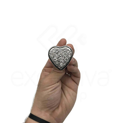 Foto 23 do produto Plug Anal Cônico em Metal com Joia Cravada em sua Base no Formato de Coração - Hard - 5,5 x 2,9 cm | Disponível em 8 Cores