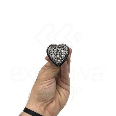 Foto 27 do produto Plug Anal Cônico em Metal com Joia Cravada em sua Base no Formato de Coração - Hard - 5,5 x 2,9 cm | Disponível em 8 Cores