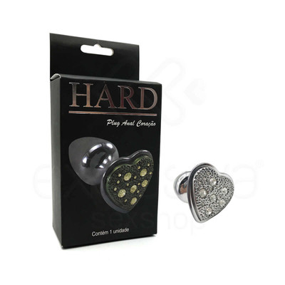 Foto 21 do produto Plug Anal Cônico em Metal com Joia Cravada em sua Base no Formato de Coração - Hard - 5,5 x 2,9 cm | Disponível em 8 Cores