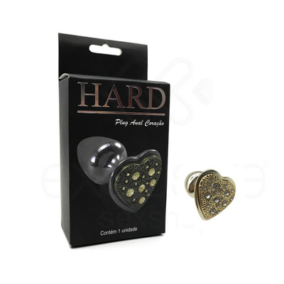 Foto 17 do produto Plug Anal Cônico em Metal com Joia Cravada em sua Base no Formato de Coração - Hard - 5,5 x 2,9 cm | Disponível em 8 Cores