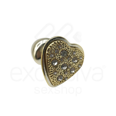 Foto 18 do produto Plug Anal Cônico em Metal com Joia Cravada em sua Base no Formato de Coração - Hard - 5,5 x 2,9 cm | Disponível em 8 Cores