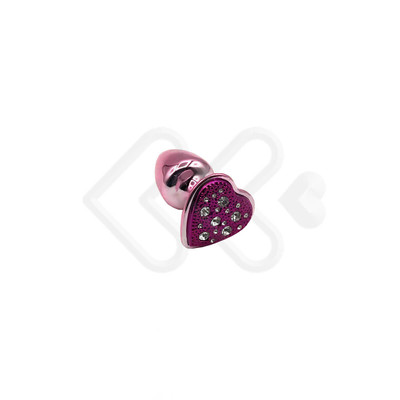 Plug Anal Cônico em Metal com Joia Cravada em sua Base no Formato de Coração - Hard - 5,5 x 2,9 cm | Disponível em 8 Cores