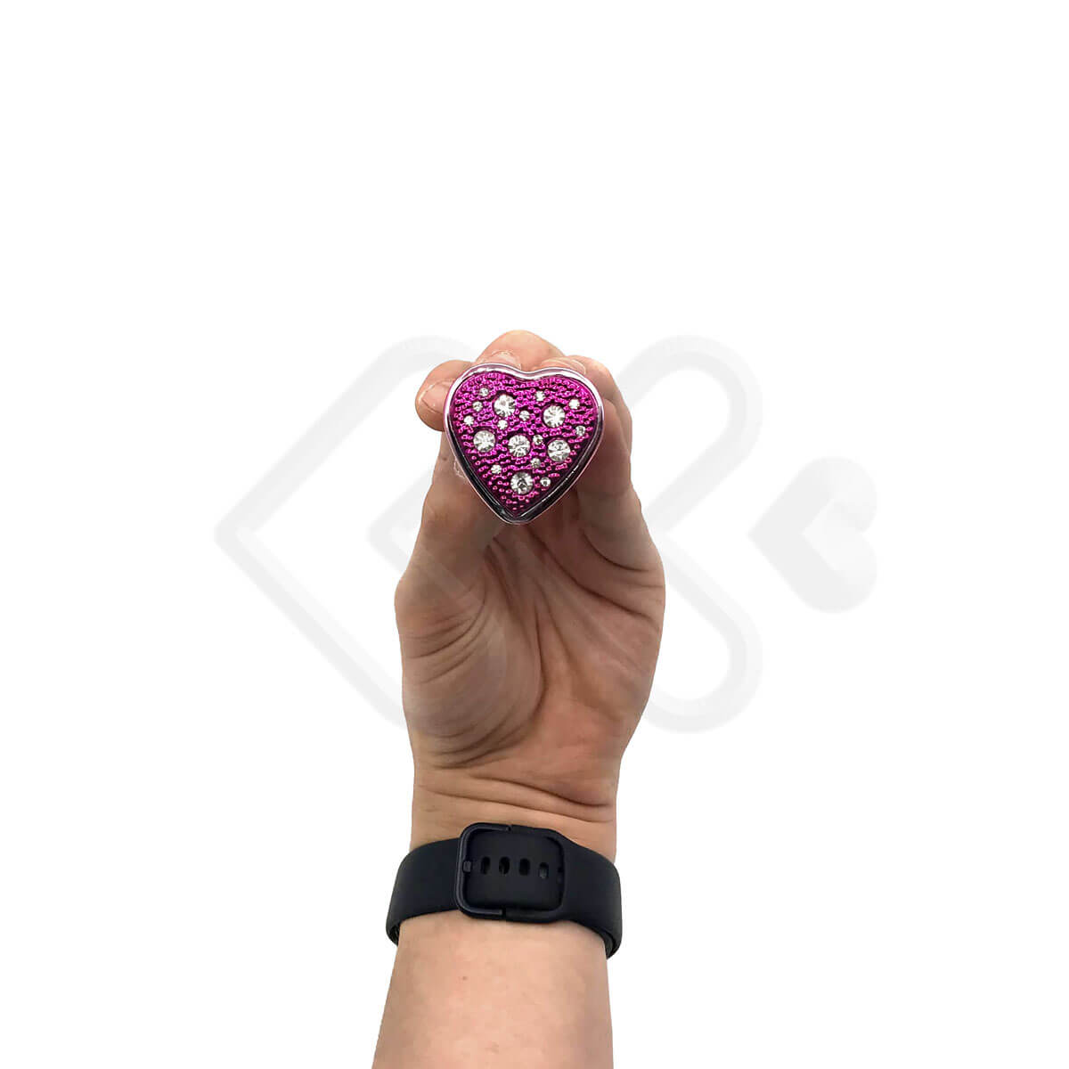 Plug Anal Cônico Tamanho "P" em Metal com Joia Cravada na Base Formato de Coração - Hard | 6 x 2,9 cm | Disponível em 8 Cores - 32