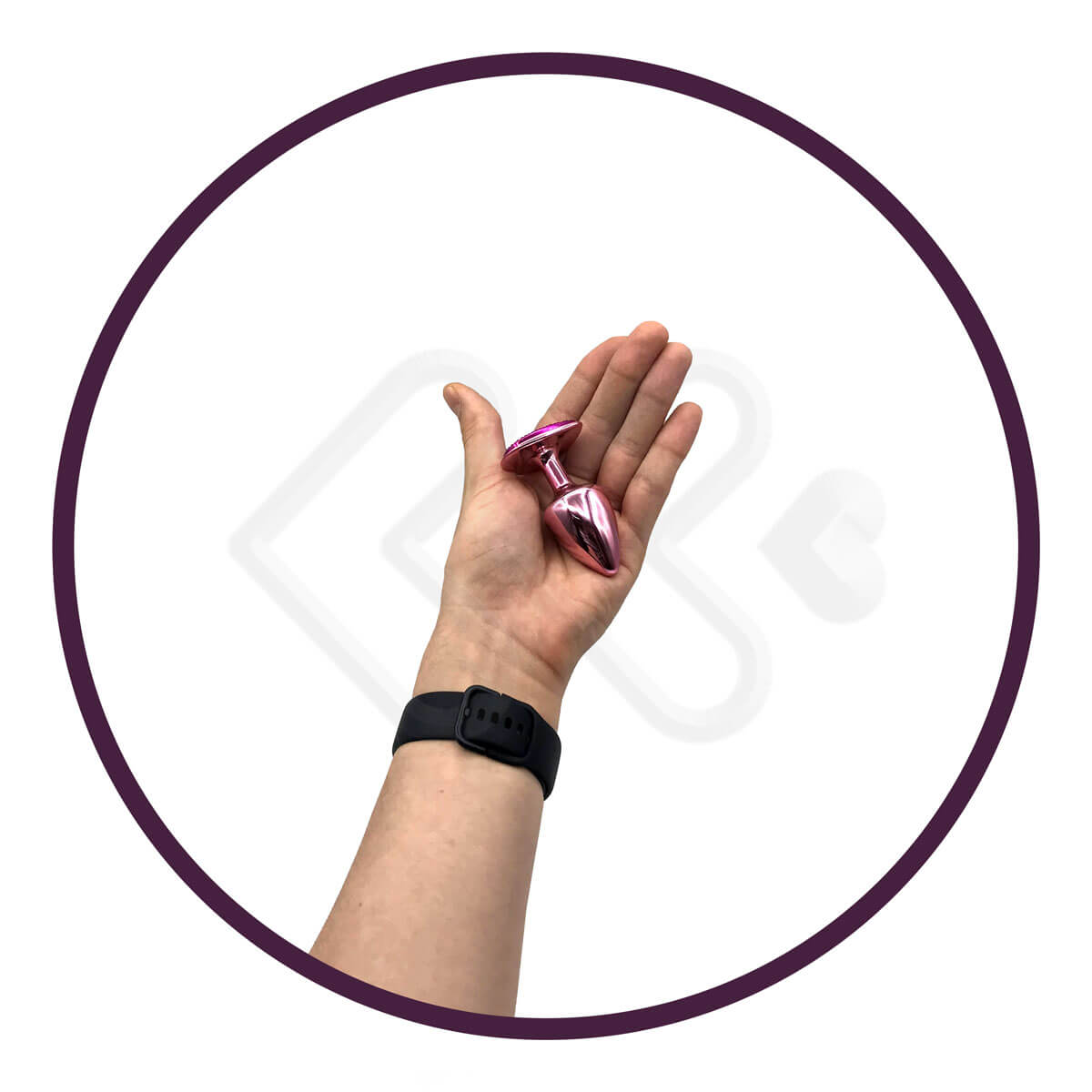 Plug Anal Cônico Tamanho "P" em Metal com Joia Cravada na Base Formato de Coração - Hard | 6 x 2,9 cm | Disponível em 8 Cores - 34