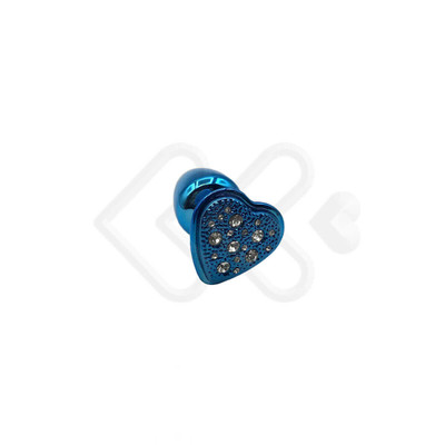 Foto 6 do produto Plug Anal Cônico em Metal com Joia Cravada em sua Base no Formato de Coração - Hard - 5,5 x 2,9 cm | Disponível em 8 Cores