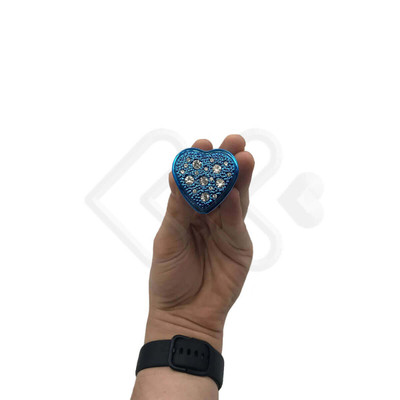 Foto 7 do produto Plug Anal Cônico em Metal com Joia Cravada em sua Base no Formato de Coração - Hard - 5,5 x 2,9 cm | Disponível em 8 Cores