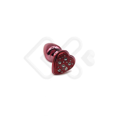 Foto 11 do produto Plug Anal Cônico em Metal com Joia Cravada em sua Base no Formato de Coração - Hard - 5,5 x 2,9 cm | Disponível em 8 Cores