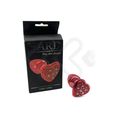 Foto 10 do produto Plug Anal Cônico em Metal com Joia Cravada em sua Base no Formato de Coração - Hard - 5,5 x 2,9 cm | Disponível em 8 Cores