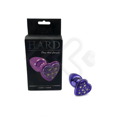 Foto 13 do produto Plug Anal Cônico em Metal com Joia Cravada em sua Base no Formato de Coração - Hard - 5,5 x 2,9 cm | Disponível em 8 Cores