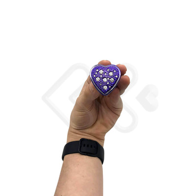 Foto 15 do produto Plug Anal Cônico em Metal com Joia Cravada em sua Base no Formato de Coração - Hard - 5,5 x 2,9 cm | Disponível em 8 Cores