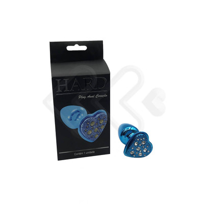 Foto 5 do produto Plug Anal Cônico em Metal com Joia Cravada em sua Base no Formato de Coração - Hard - 5,5 x 2,9 cm | Disponível em 8 Cores