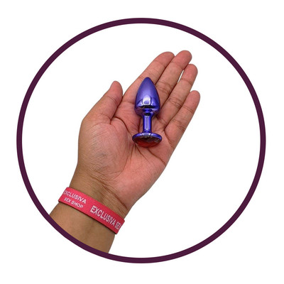Plug Anal Cônico em Metal Polido com Joia em sua Base - Tamanho P | Hard | 5,3 x 2,6 cm | Disponível em 22 Cores
